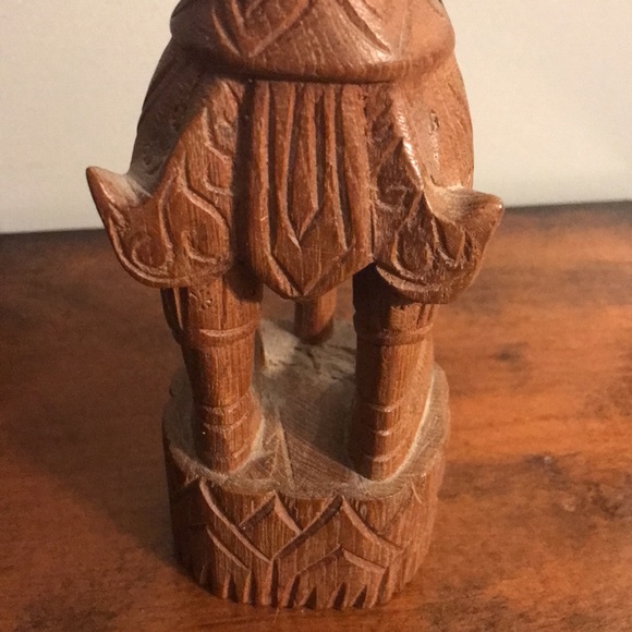 Vintage hand carved deity statue figure elf warrior foo - Picture 9 of 15